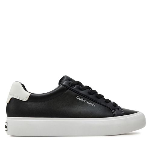 Sneakers Calvin Klein Vulcanized Lace Up Lth HW0HW02037 Black/White 0GN - Chaussures.fr - Modalova