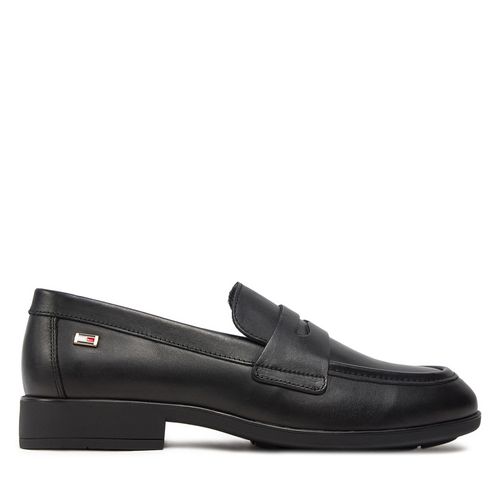 Loafers Tommy Hilfiger Flag Leather Classic Loafer FW0FW08030 Noir - Chaussures.fr - Modalova