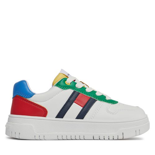Sneakers Tommy Hilfiger Flag Low Cut Lace-Up Sneaker T3X9-33369-1355 S Blanc - Chaussures.fr - Modalova