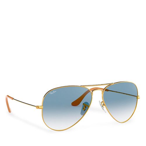 Lunettes de soleil Ray-Ban Aviator Large Metal 0RB3025 001/3F Or - Chaussures.fr - Modalova