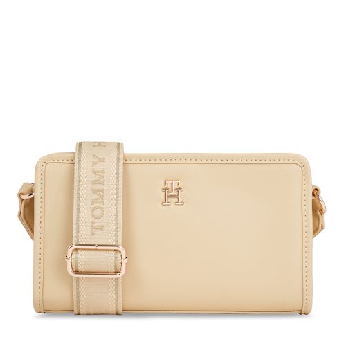 Sac à main Tommy Hilfiger Th Monotype Crossover AW0AW16163 Beige - Chaussures.fr - Modalova