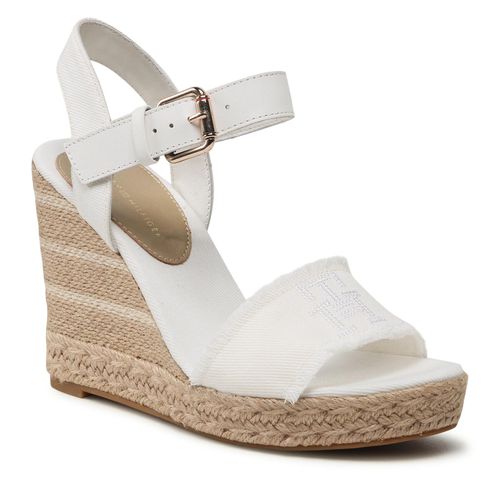 Espadrilles Tommy Hilfiger Ecru Denim Wedge Sandal FW0FW07191 Ecru Denim YBL - Chaussures.fr - Modalova