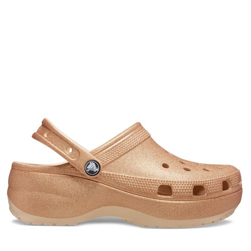 Mules / sandales de bain Crocs Classic Platform Glitter Clog W 207241 Beige - Chaussures.fr - Modalova