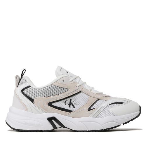 Sneakers Calvin Klein Jeans Retro Tennis Su-Mesh YM0YM00589 Bright White/Black 0K5 - Chaussures.fr - Modalova