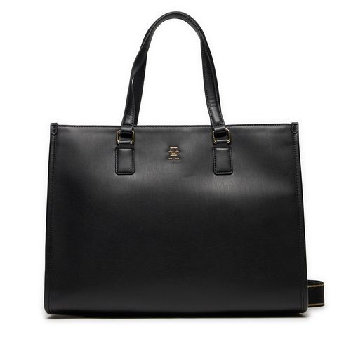 Sac à main Tommy Hilfiger Th Monotype Tote AW0AW15978 Black BDS - Chaussures.fr - Modalova