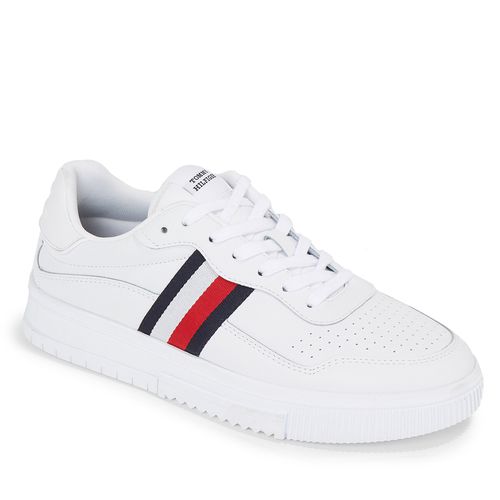 Sneakers Tommy Hilfiger Supercup Leather Stripes FM0FM04824 White YBS - Chaussures.fr - Modalova