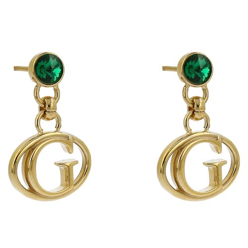 Boucles d'oreilles Guess JUBE03 361JW GOLD/EMERALD - Chaussures.fr - Modalova
