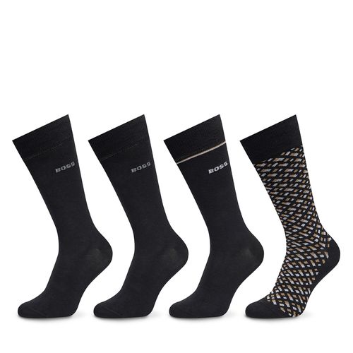 Lot de 4 paires de chaussettes hautes Boss 50524322 Noir - Chaussures.fr - Modalova