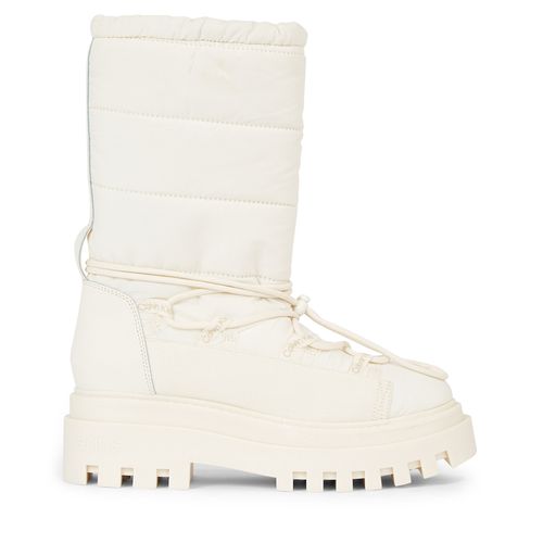 Bottes de neige Calvin Klein Jeans Flatform Snow Boot Nylon Wn YW0YW01146 Creamy White YBI - Chaussures.fr - Modalova