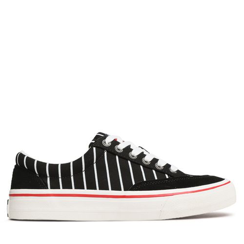 Tennis Tommy Jeans Skate Canvas Stripes EM0EM01153 Black BDS - Chaussures.fr - Modalova
