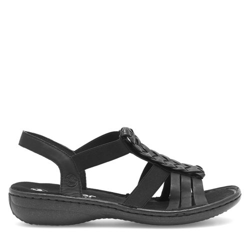 Sandales Rieker 60809-00 Noir - Chaussures.fr - Modalova