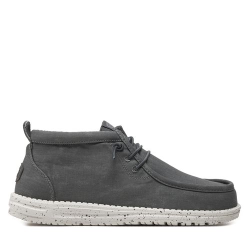 Mocassins Hey Dude Wally Mid Canvas 40701-030 Gris - Chaussures.fr - Modalova