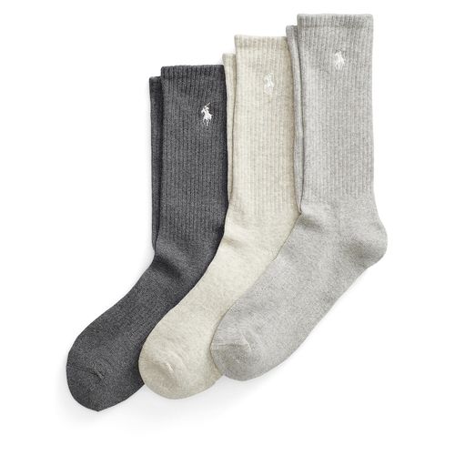 Lot de 3 paires de chaussettes hautes Polo Ralph Lauren 449875584002 Gris - Chaussures.fr - Modalova