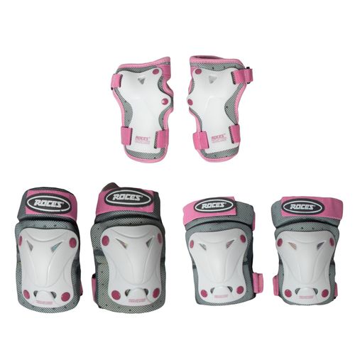 Set de protection Roces Jr Ventilated 3 Pack 301352 White/Pink 003 - Chaussures.fr - Modalova