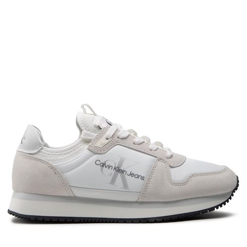 Sneakers Calvin Klein Jeans Runner Sock Laceup Ny-Lth Wn YW0YW00840 Blanc - Chaussures.fr - Modalova
