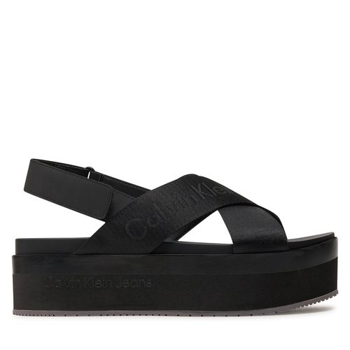 Sandales Calvin Klein Jeans Flatform Sandal Sling In Mr YW0YW01362 Noir - Chaussures.fr - Modalova