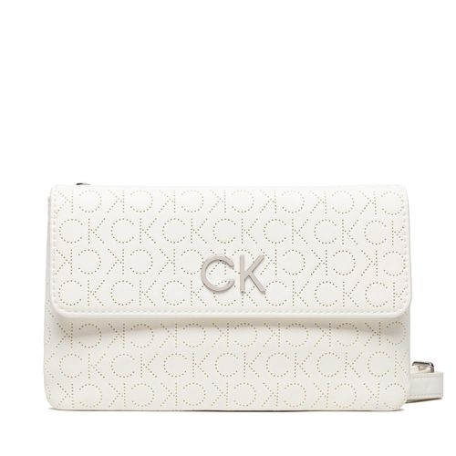 Sac à main Calvin Klein Re-Lock Dbl Crossbody Bag Perf K60K609399 White YAF - Chaussures.fr - Modalova