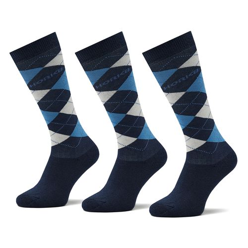 Lot de 3 paires de chaussettes hautes unisexe Horka Riding Socks 145450-0000-0218 Bleu marine - Chaussures.fr - Modalova