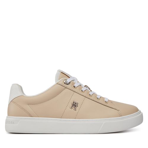 Sneakers Tommy Hilfiger Essential Elevated Court Sneaker FW0FW07685 White Clay AES - Chaussures.fr - Modalova