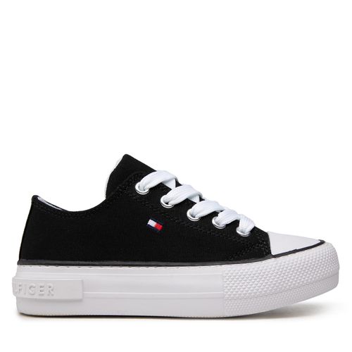 Sneakers Tommy Hilfiger Low Cut Lace-Up Sneaker T3A4-32118-0890 M Black 999 - Chaussures.fr - Modalova