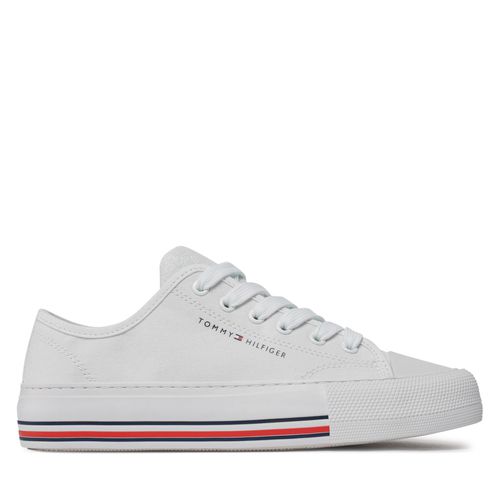Sneakers Tommy Hilfiger Low Cut Lace-Up Sneaker T3A9-33185-1687 S Blanc - Chaussures.fr - Modalova