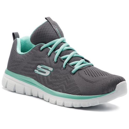 Chaussures Skechers Get Connected 12615/CCGR Charcoal/Green - Chaussures.fr - Modalova