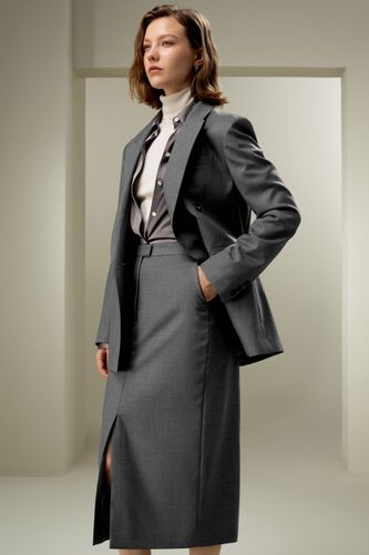 LILYSILK Blazer Laine Croisé Mélanges De Soie-Laine Simple Et Classique 44 - LILYSILK - Modalova