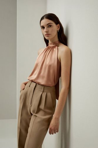 LILYSILK Top Sans Manches Cravate Dos Nu Sans Manches Soie De Mûrier Sophistiqué Et Élégant Doux Pour La Peau, Confortable Et Durable Xl - LILYSILK - Modalova