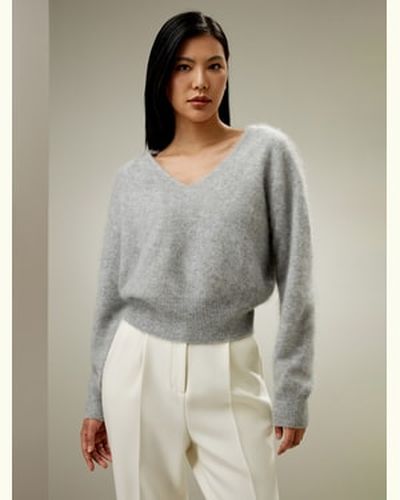 LILYSILK Pull En Cachemir Décolleté En V Taille Cintrée Pur Cachemire Élégance Sans Effort Légèreté Luxueuse M - LILYSILK - Modalova