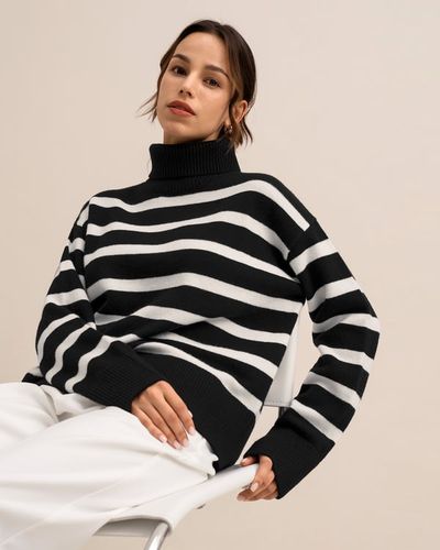 LILYSILK Pull Tarra L | Laine Mérinos Douce et Chaude | Col Roulé Ample - LILYSILK - Modalova