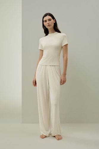 LILYSILK Ensemble D¨¦tente Jersey Silk Breeze Blanc XL - L¨¦ger, Respirant et Ajust¨¦ - LILYSILK - Modalova