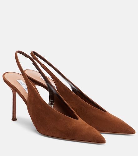 Escarpins slingback Voltaire 85 en daim - Aquazzura - Modalova