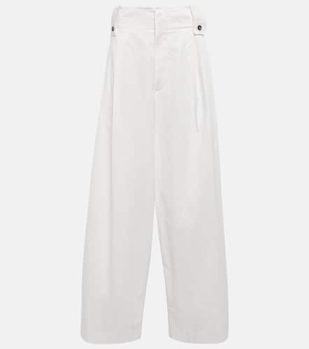 Pantalon ample à taille haute en coton mélangé - Bottega Veneta - Modalova