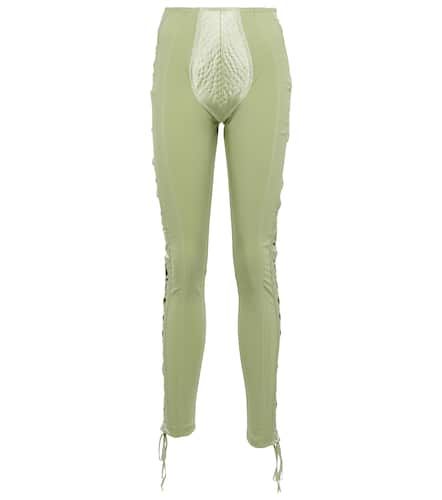 X Lotta Volkova – Legging en satin et résille - Jean Paul Gaultier - Modalova
