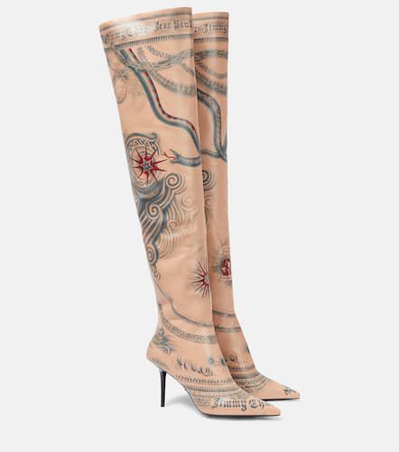 X Jean Paul Gaultier – Cuissardes Tattoo en cuir - Jimmy Choo - Modalova