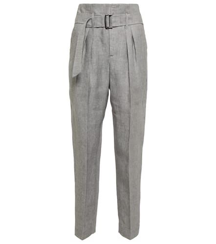 Pantalon fuselé en lin mélangé - Brunello Cucinelli - Modalova