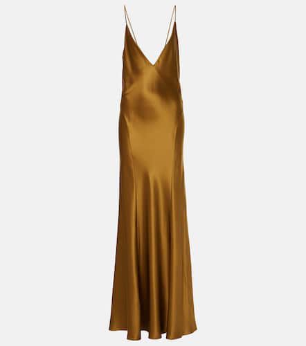 Saint Laurent Robe longue en satin - Saint Laurent - Modalova