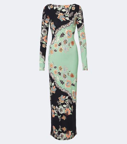 Robe longue à fleurs - Roberto Cavalli - Modalova