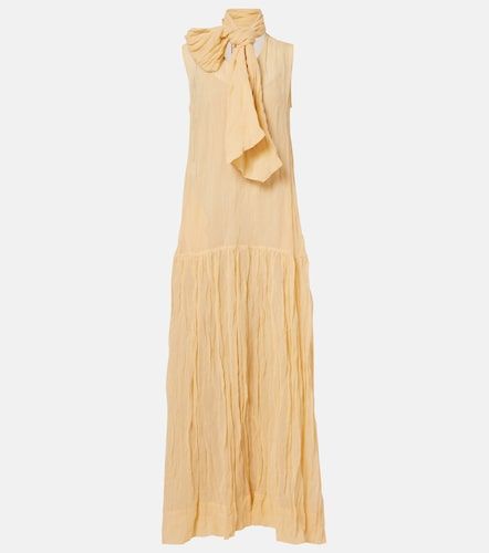 Robe longue en coton mélangé avec écharpe - Plan C - Modalova