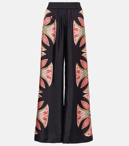 Pantalon ample imprimé en soie - La DoubleJ - Modalova