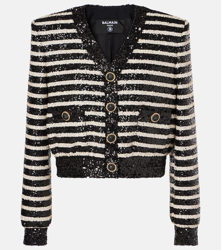 Balmain Veste rayée à sequins - Balmain - Modalova