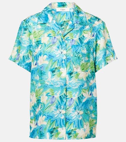 Chloé Chemise de bowling en coton mélangé à fleurs - Chloe - Modalova