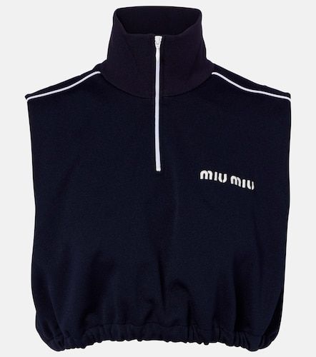 Miu Miu Top court à logo - Miu Miu - Modalova