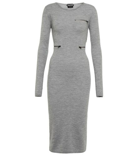 Robe midi en laine mélangée - Tom Ford - Modalova