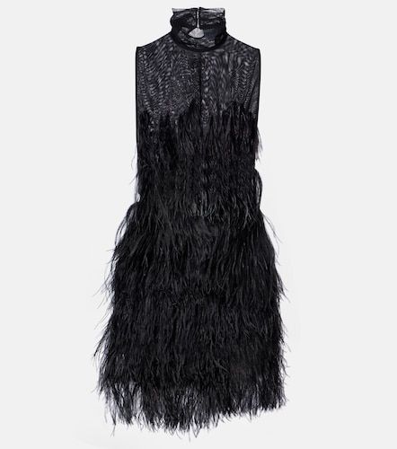 The Attico Robe brodée à plumes - The Attico - Modalova