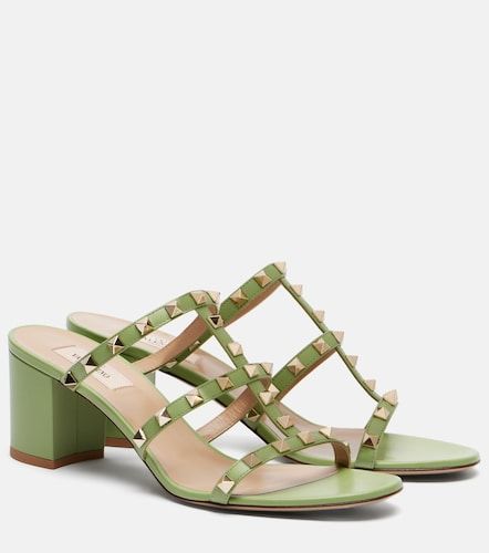 Mules Rockstud en cuir - Valentino Garavani - Modalova