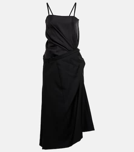 Robe midi asymétrique en laine et soie - Maison Margiela - Modalova