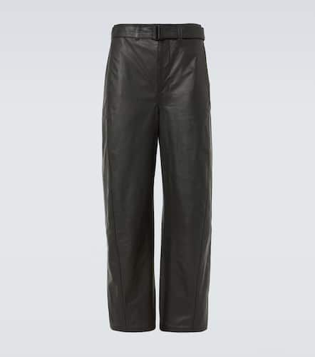 Pantalon ample Twisted Belted en cuir - Lemaire - Modalova