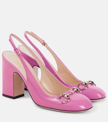 Escarpins Horsebit en cuir verni - Gucci - Modalova