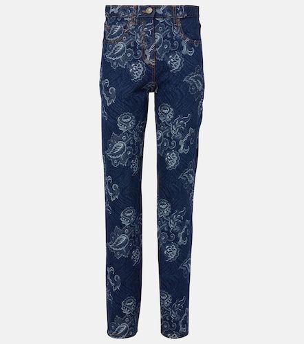 Jean slim en jacquard à fleurs - Etro - Modalova